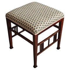 Jugendstil Stool in beech and mahogany attr. to Otto Wagner, Austria 1910s