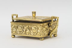 Zuccheriera Jugendstil Combinazione di ottone e vetro, 1908 circa