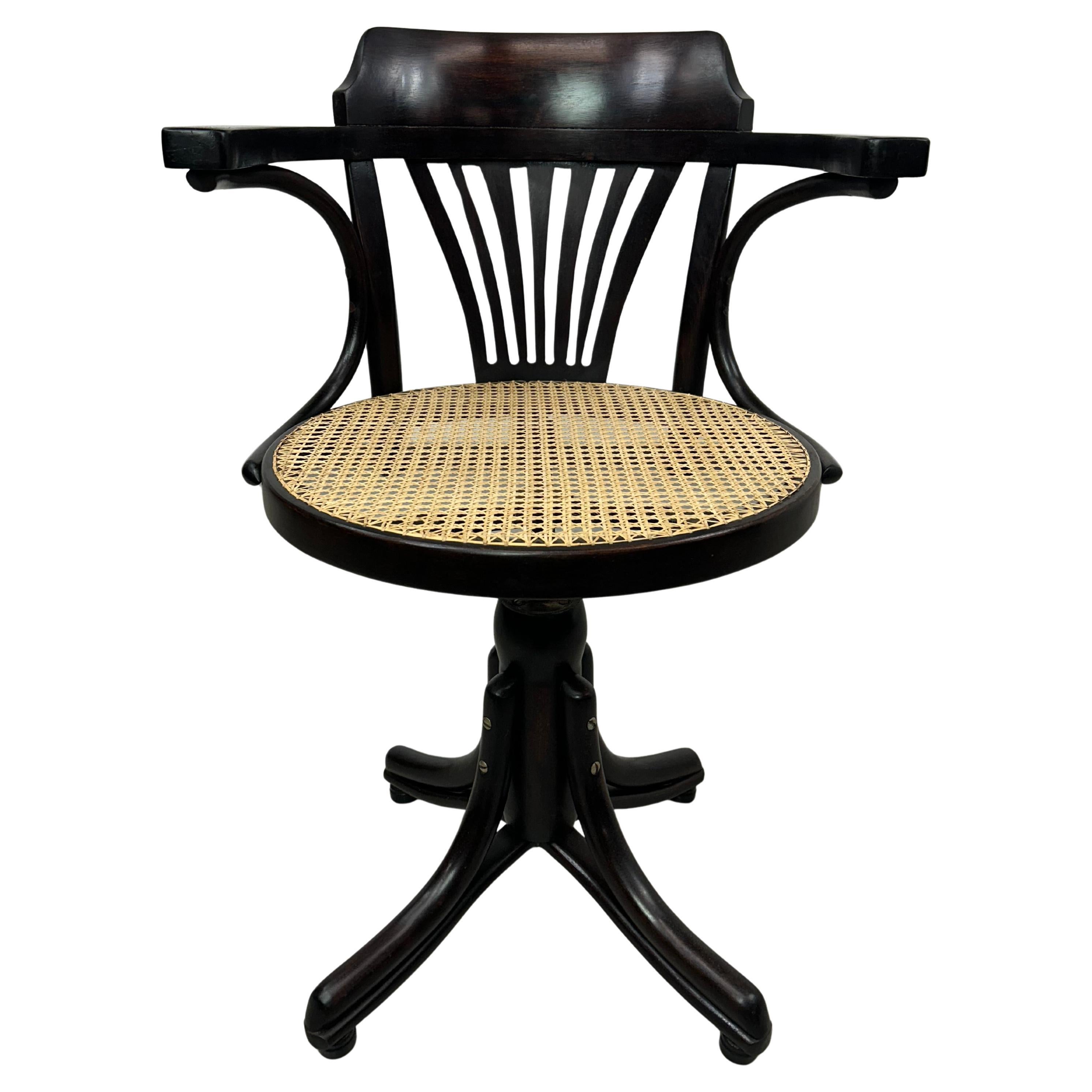 Silla de escritorio giratoria Jugendstil de Thonet en venta
