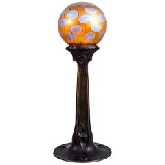 Jugendstil Table Lamp by Loetz, Koloman Moser and Adolf Pohl, circa 1902