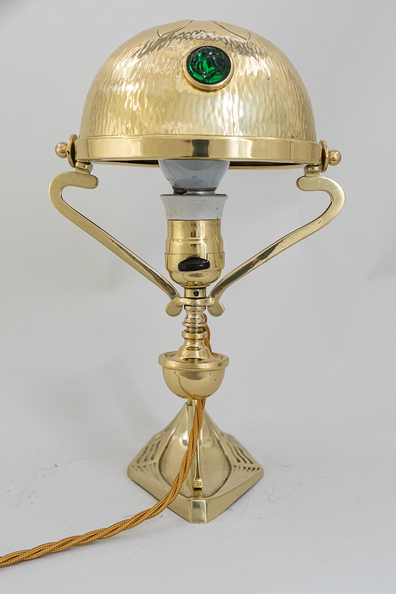 Lacquered Jugendstil Table Lamp, Vienna, circa 1909