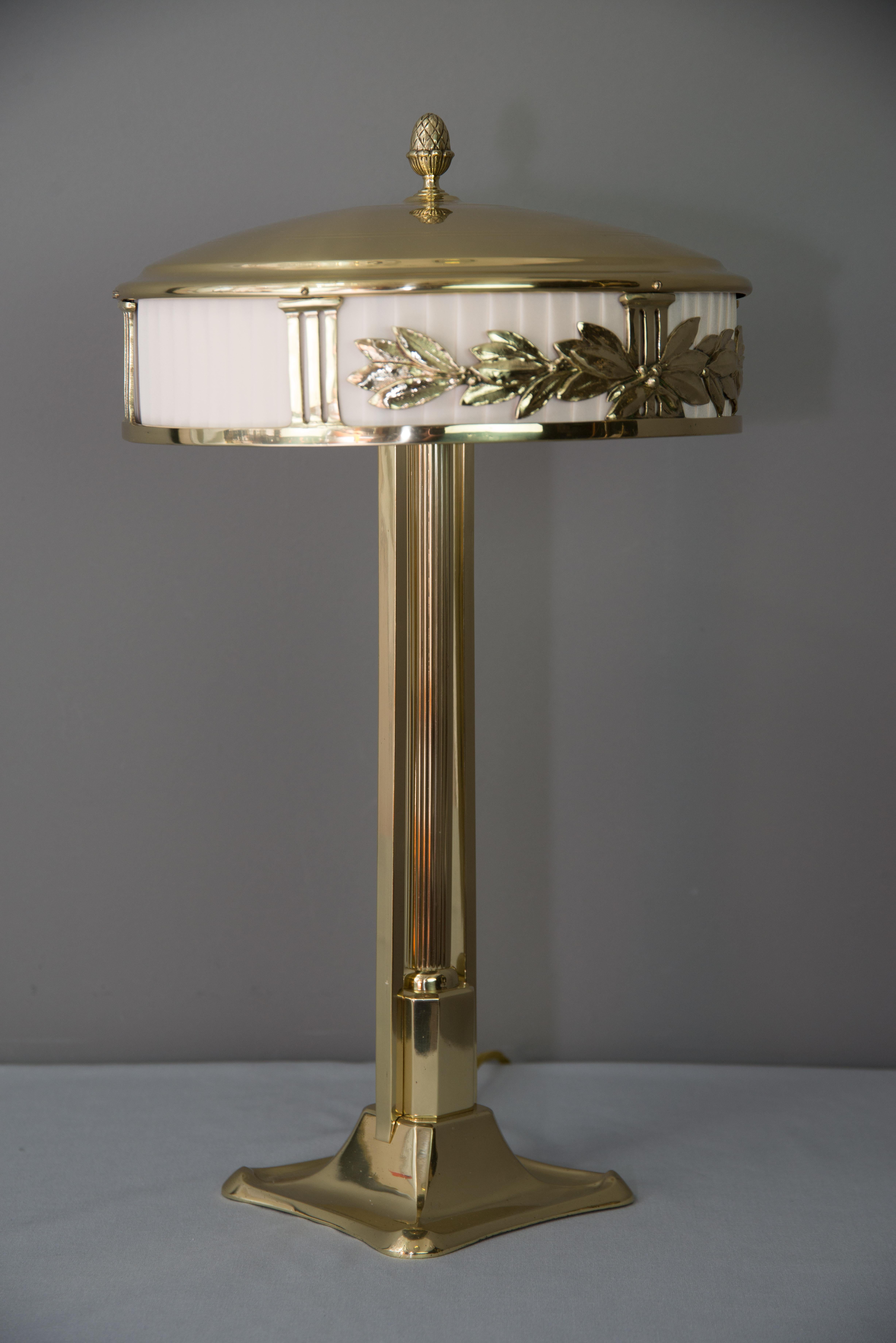 Jugendstil Table Lamp with Fabric, circa 1909 5
