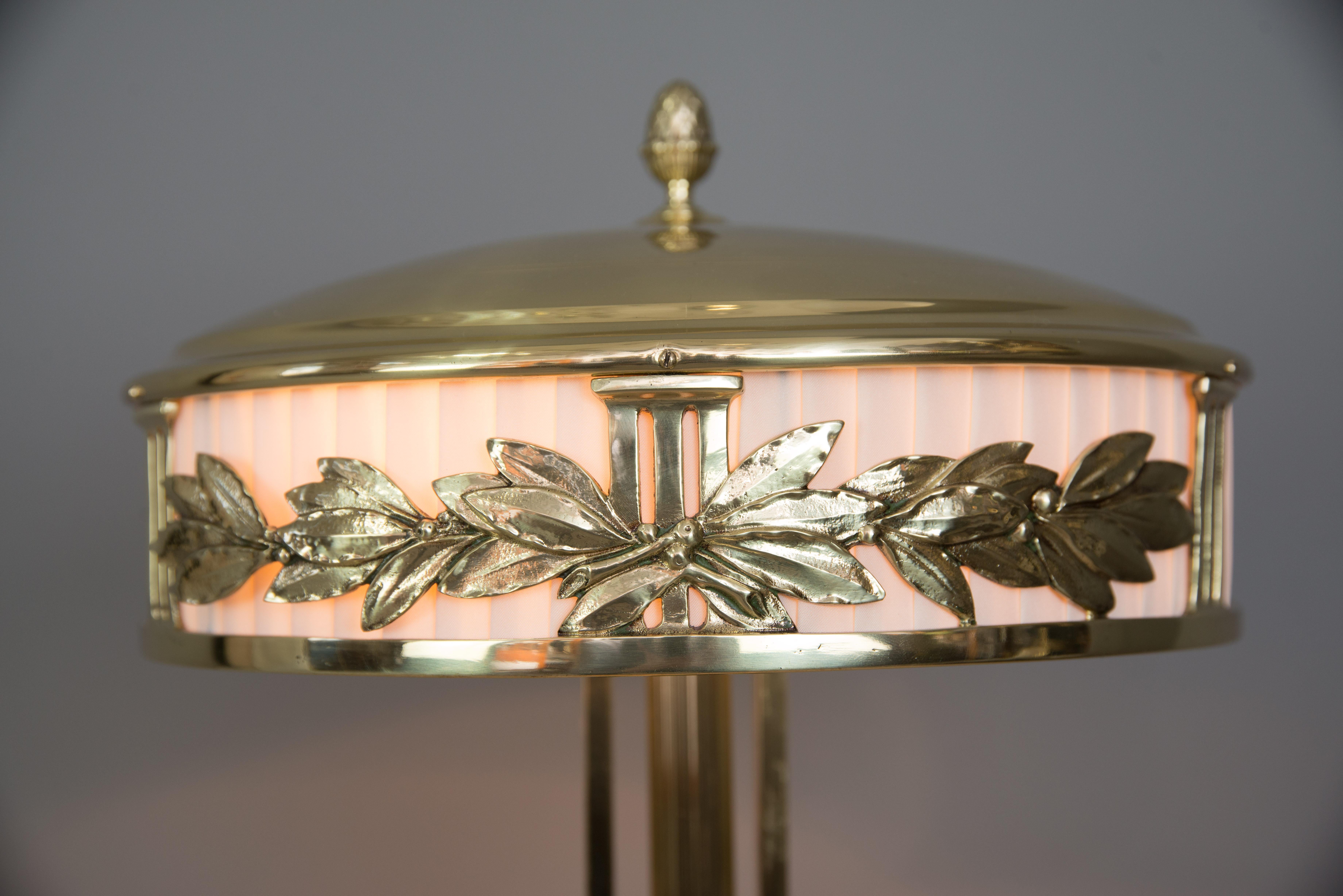 Jugendstil Table Lamp with Fabric, circa 1909 10