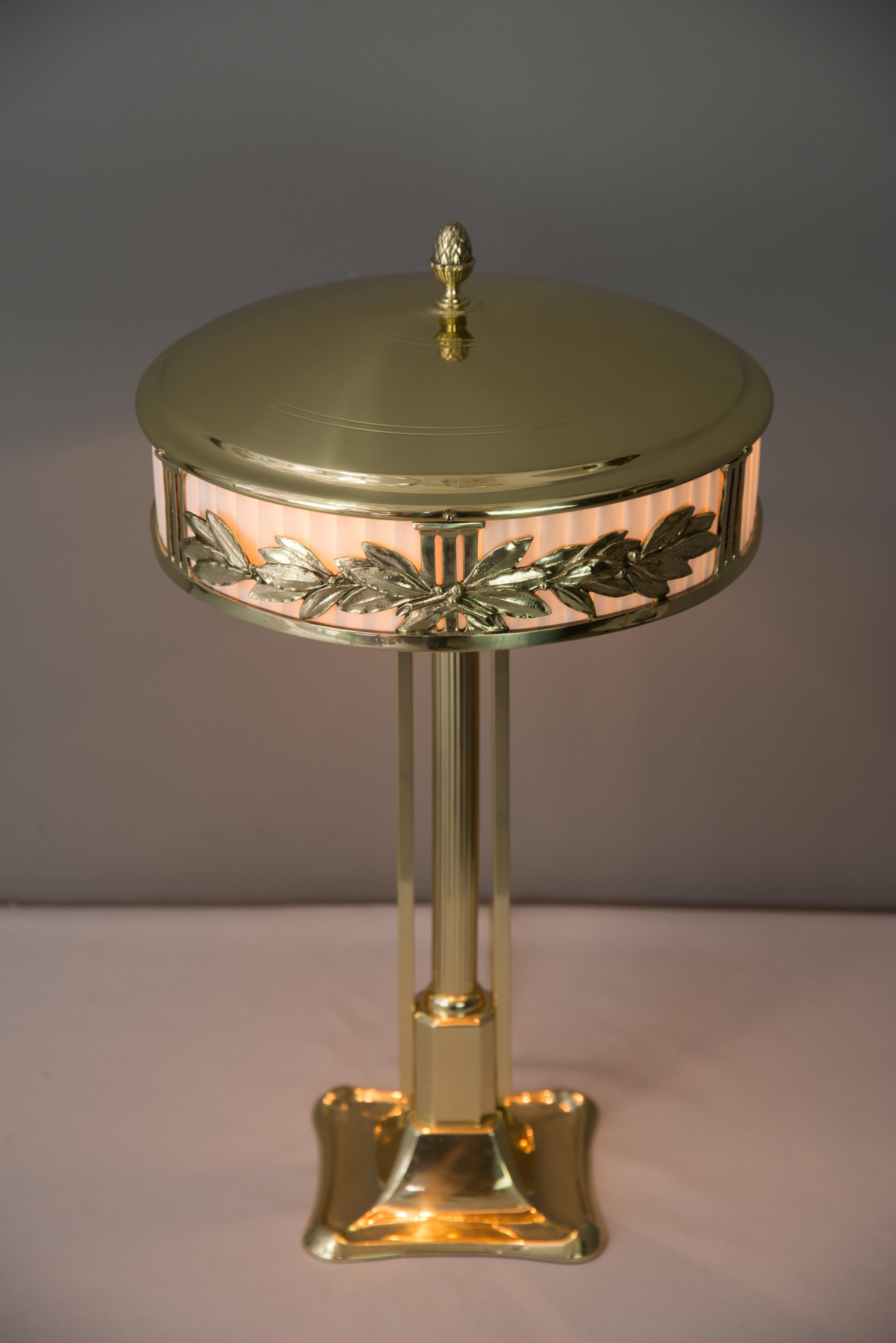Jugendstil Table Lamp with Fabric, circa 1909 In Good Condition In Wien, AT