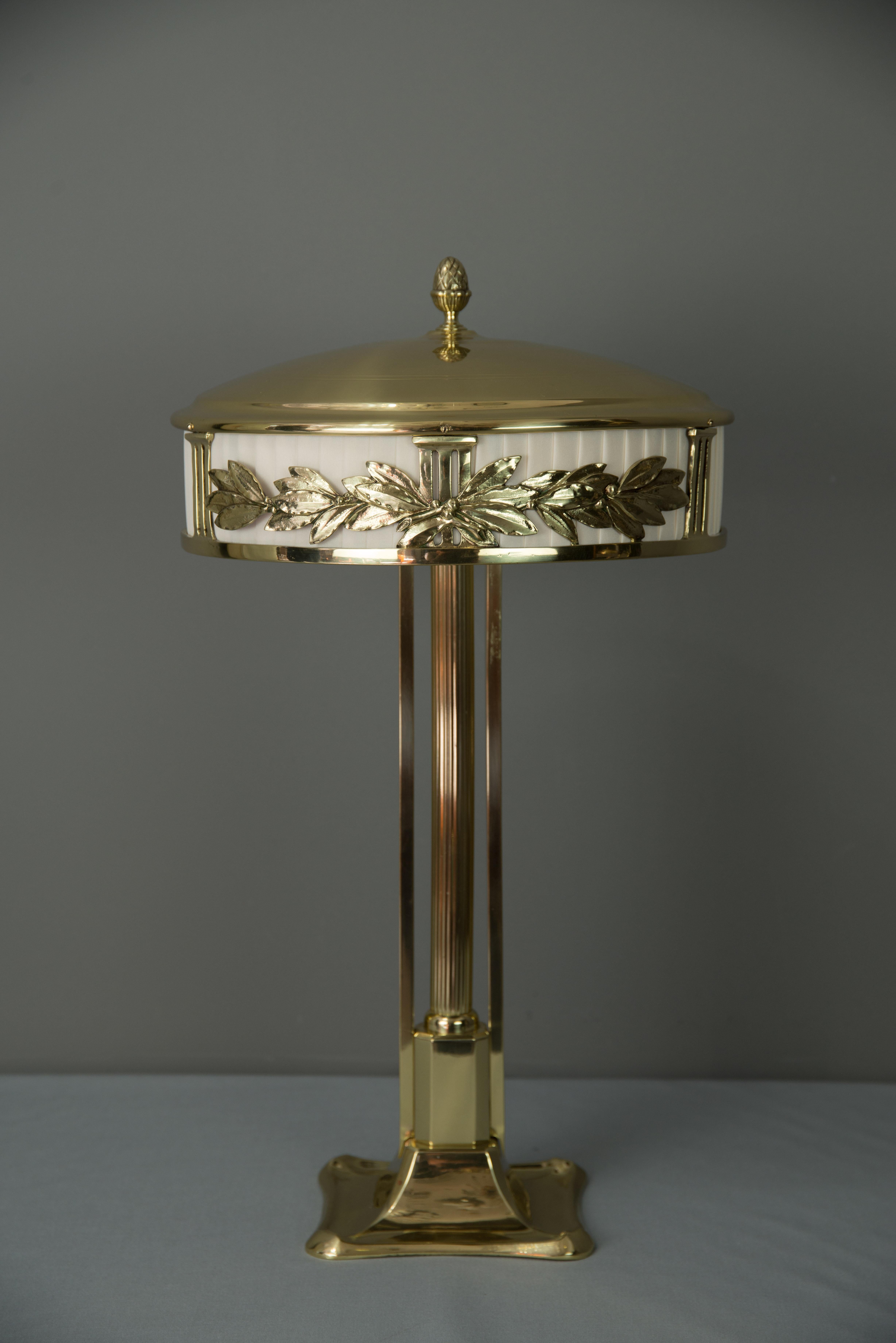 Early 20th Century Jugendstil Table Lamp with Fabric, circa 1909