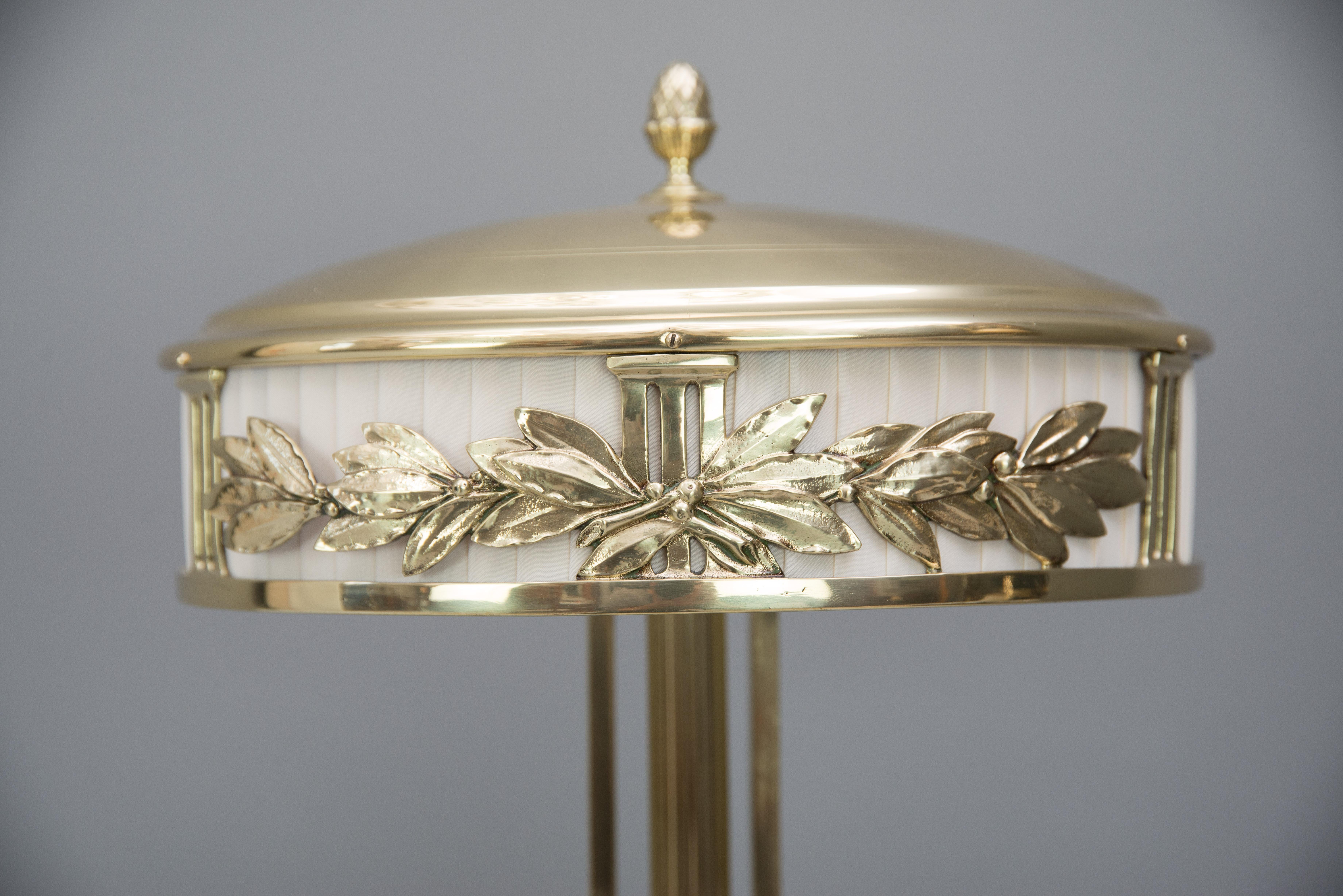 Jugendstil Table Lamp with Fabric, circa 1909 2