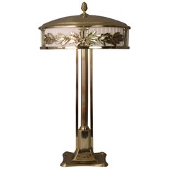 Jugendstil Table Lamp with Fabric, circa 1909