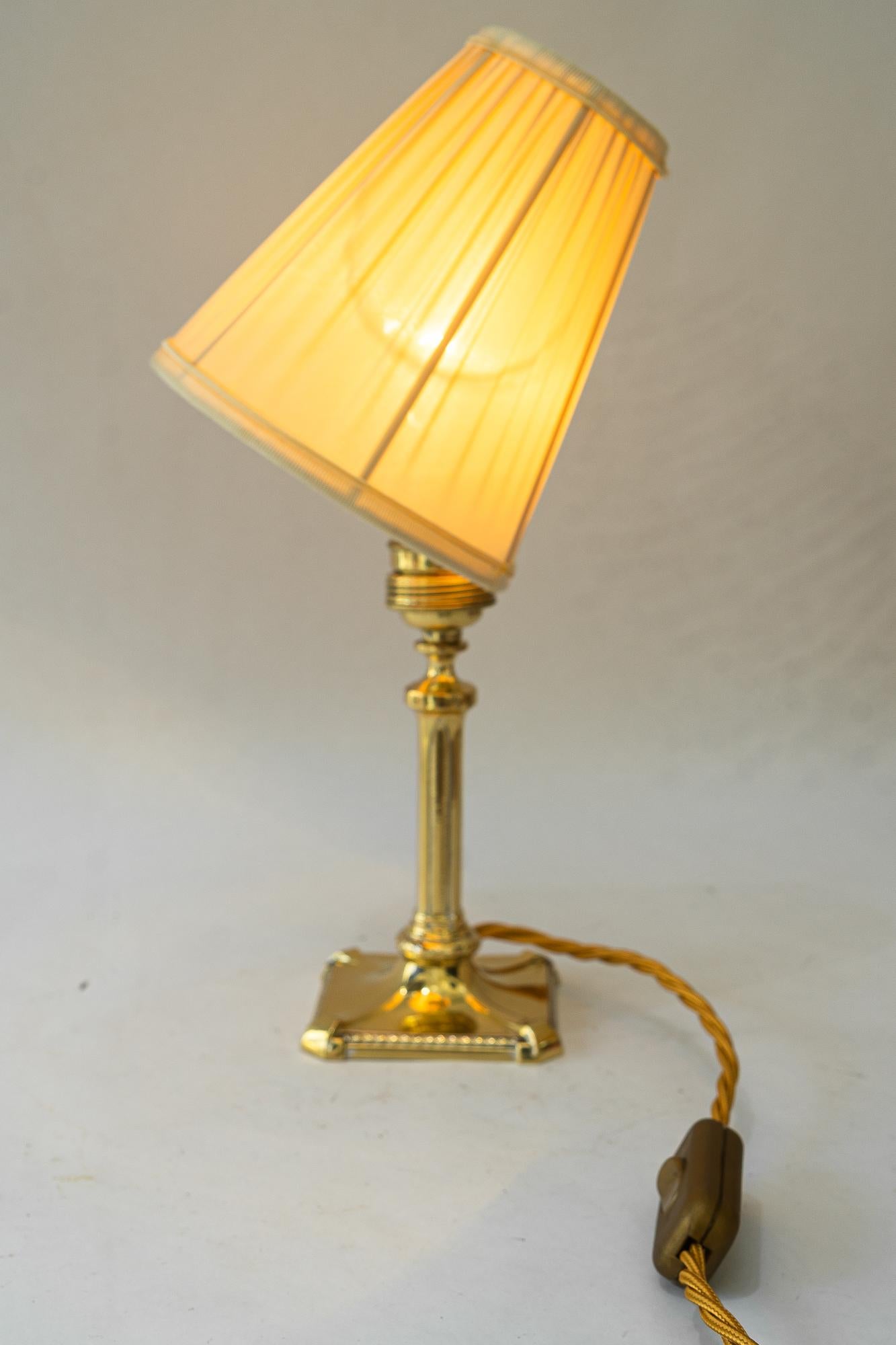 Lampe de table Jugendstil avec abat-jour en tissu vienne vers 1910 en vente 4