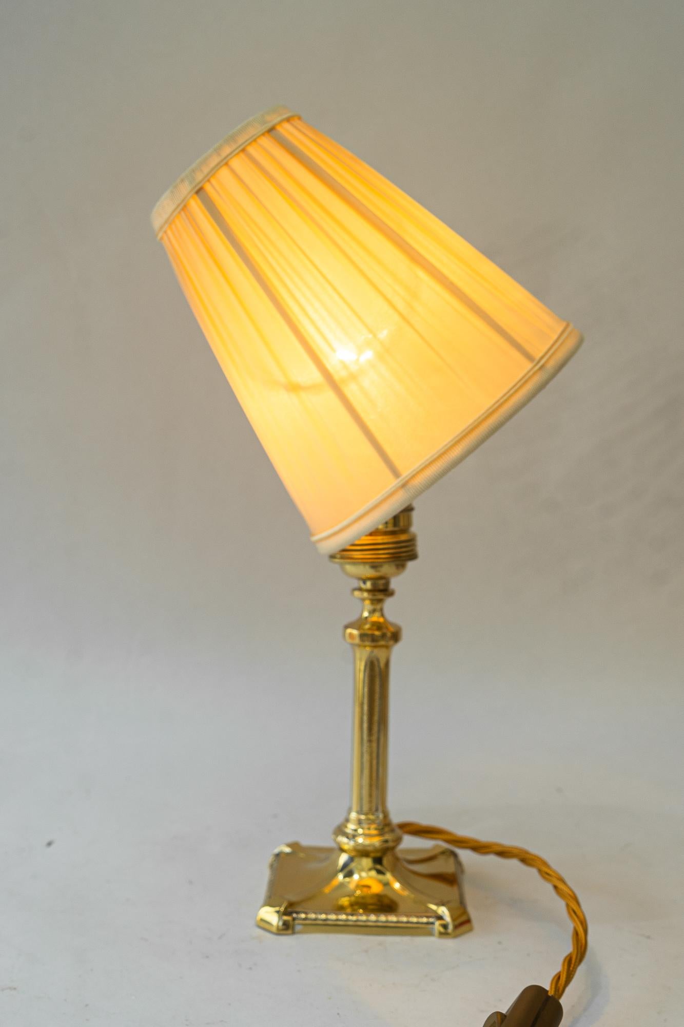Lampe de table Jugendstil avec abat-jour en tissu vienne vers 1910 en vente 5