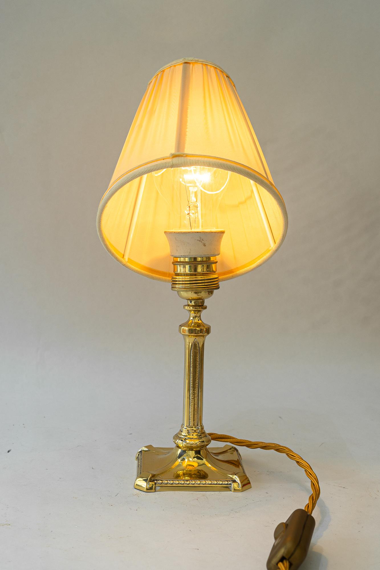 Lampe de table Jugendstil avec abat-jour en tissu vienne vers 1910 en vente 6