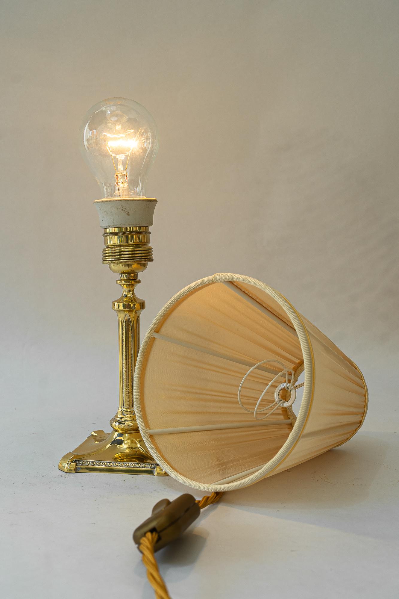 Lampe de table Jugendstil avec abat-jour en tissu vienne vers 1910 en vente 7