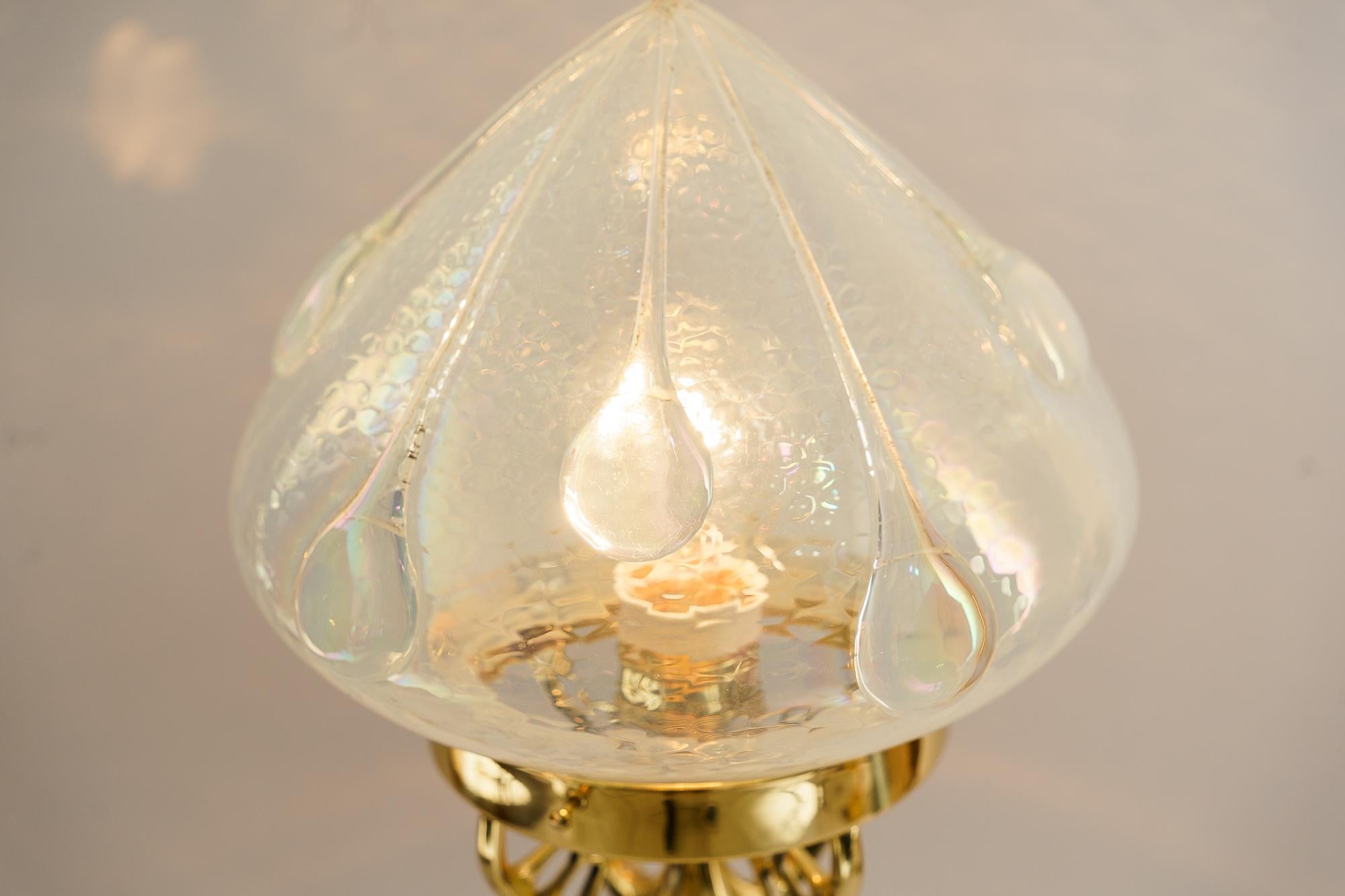 Jugendstil-Tischlampe mit originalem Opalglasschirm Vienna aus der Zeit um 1910  im Angebot 6