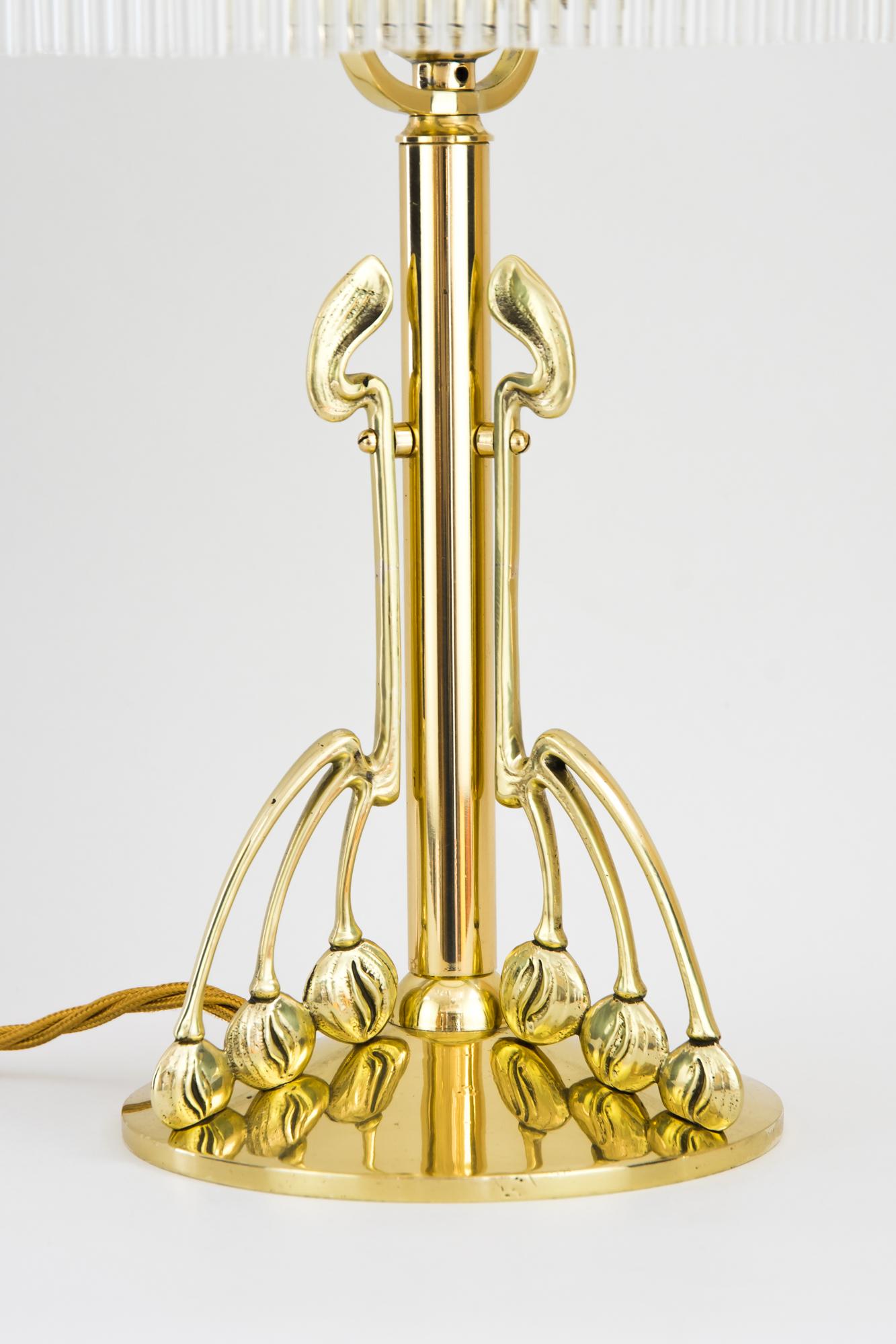 Lacquered Jugendstil Table Lamp with Original 