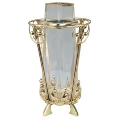 Jugendstil Vase with Brass Mount, circa 1908