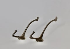 Jugendstil Vintage Adolf Loos Pair of Coat Hooks Nickel Plated circa 1916 Vienna