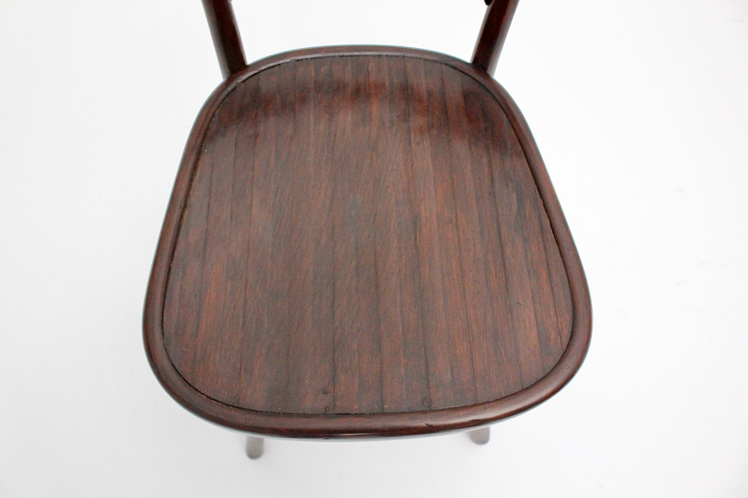 Jugendstil fauteuil vintage en bois cintré n° 249 a de J. Kohn, vers 1916, Autriche en vente 6