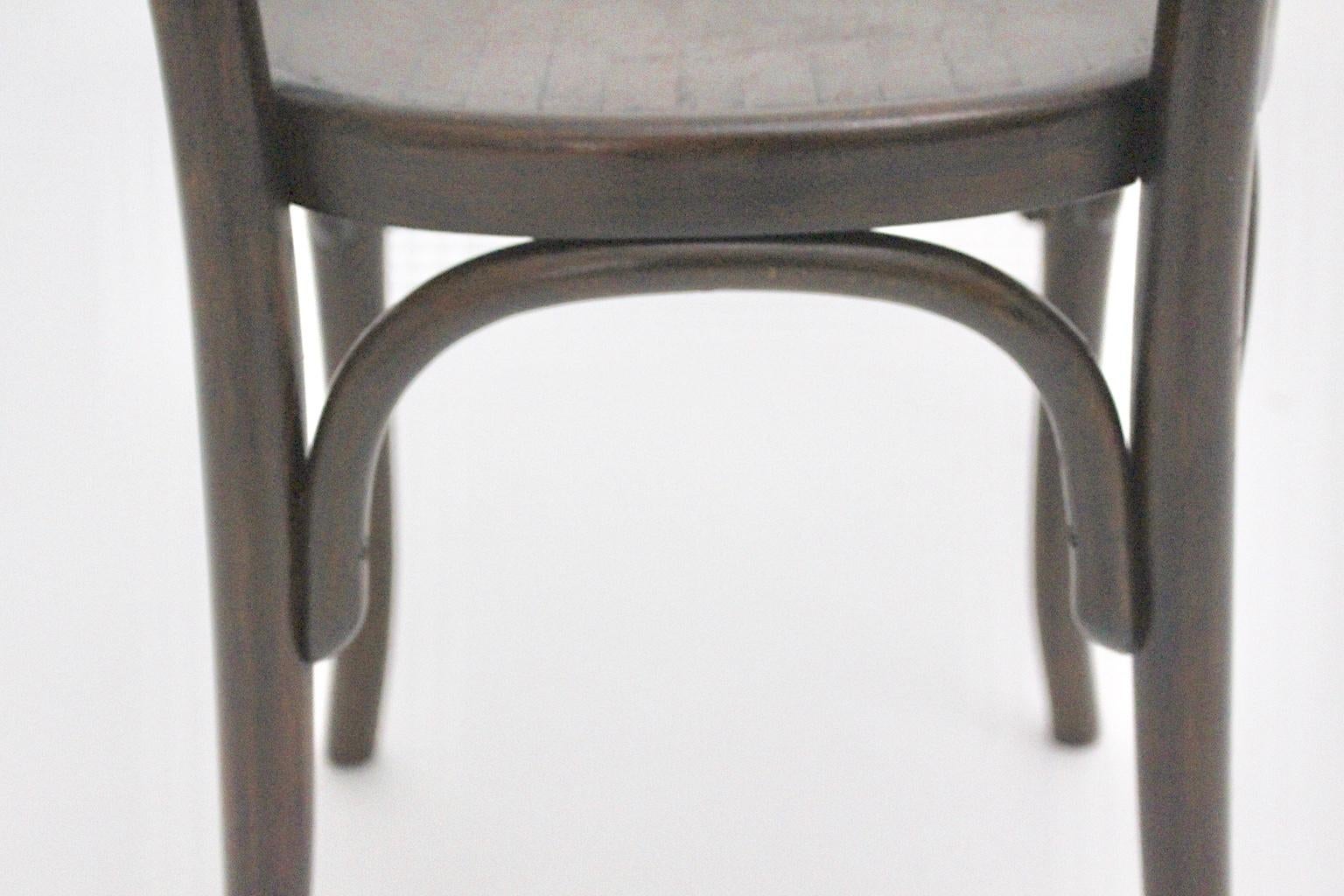 Jugendstil Vintage Bentwood Chair No 248 a by J. & J. Kohn, circa 1901, Austria For Sale 3