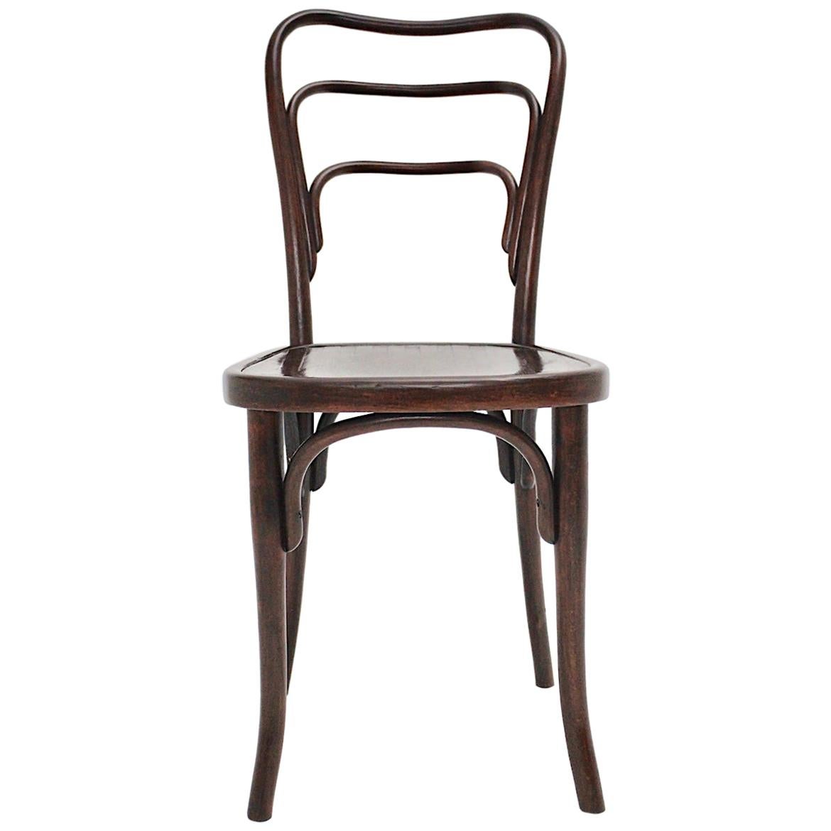 Jugendstil Vintage Bentwood Chair No 249 a by J. & J. Kohn, circa 1916, Austria For Sale