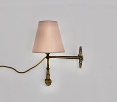 Jugendstil Vintage Table Lamp Wall Light Brass Dust Pink Austria circa 1910