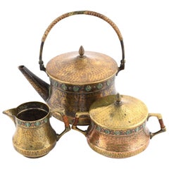 Jugendstil Antique Tea Set by WMF, Germany, 1910s