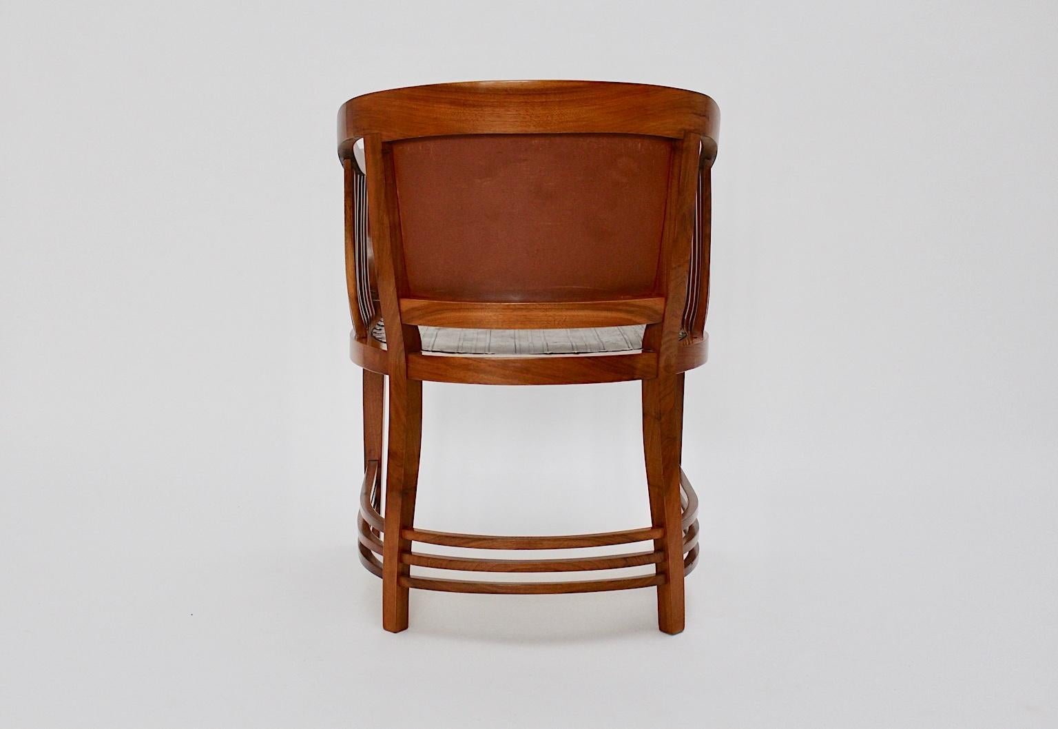 Jugendstil Vintage Walnut Armchair by Josef Maria Olbrich, 1898-1899, Austria For Sale 3