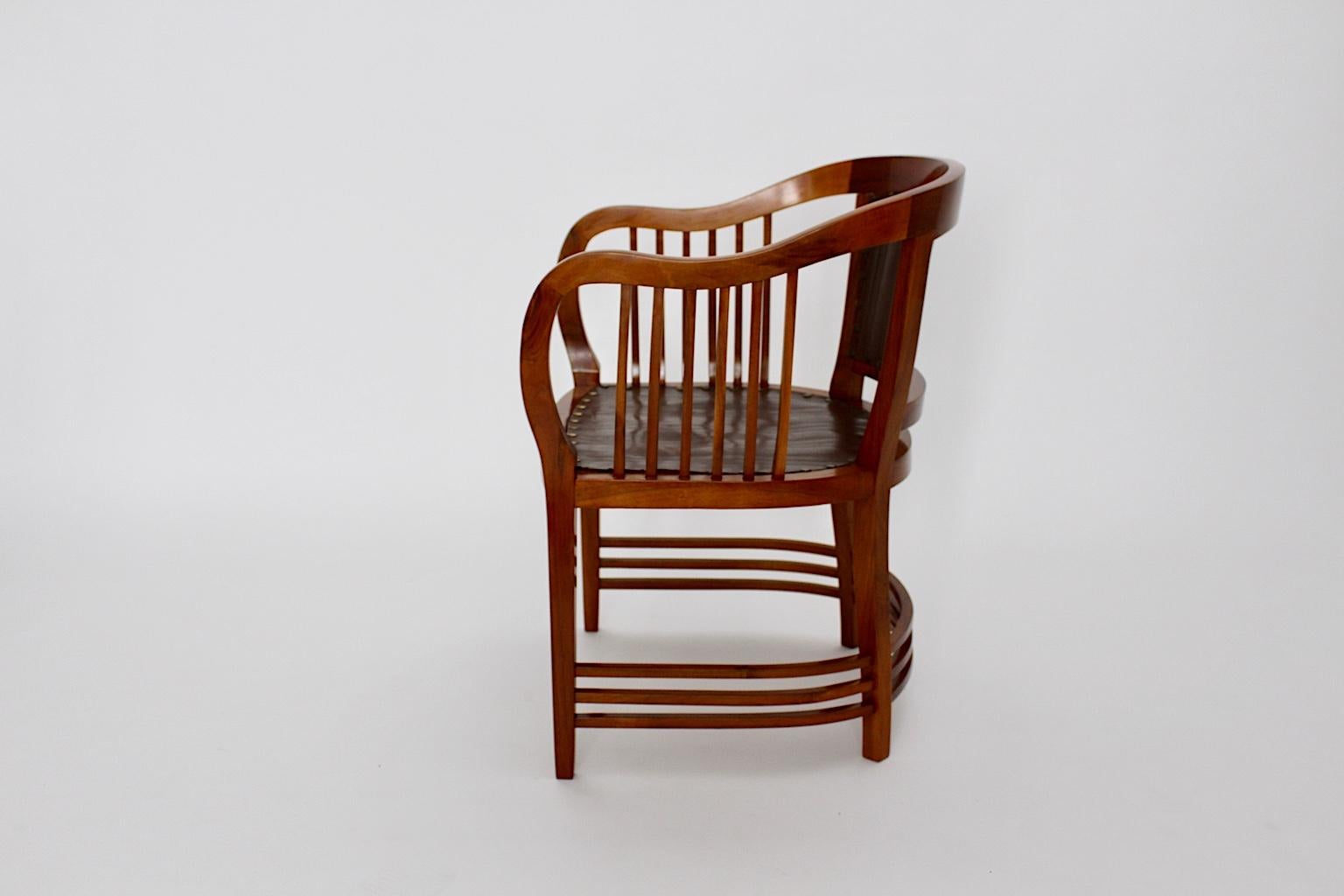 Fauteuil Vintage Jugendstil en noyer par Josef Maria Olbrich, 1898-1899, Autriche en vente 13