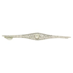 Spilla JUGENDSTILL con diamante taglio old mine fino a 0,50ct in oro 14k 3,4 grammi