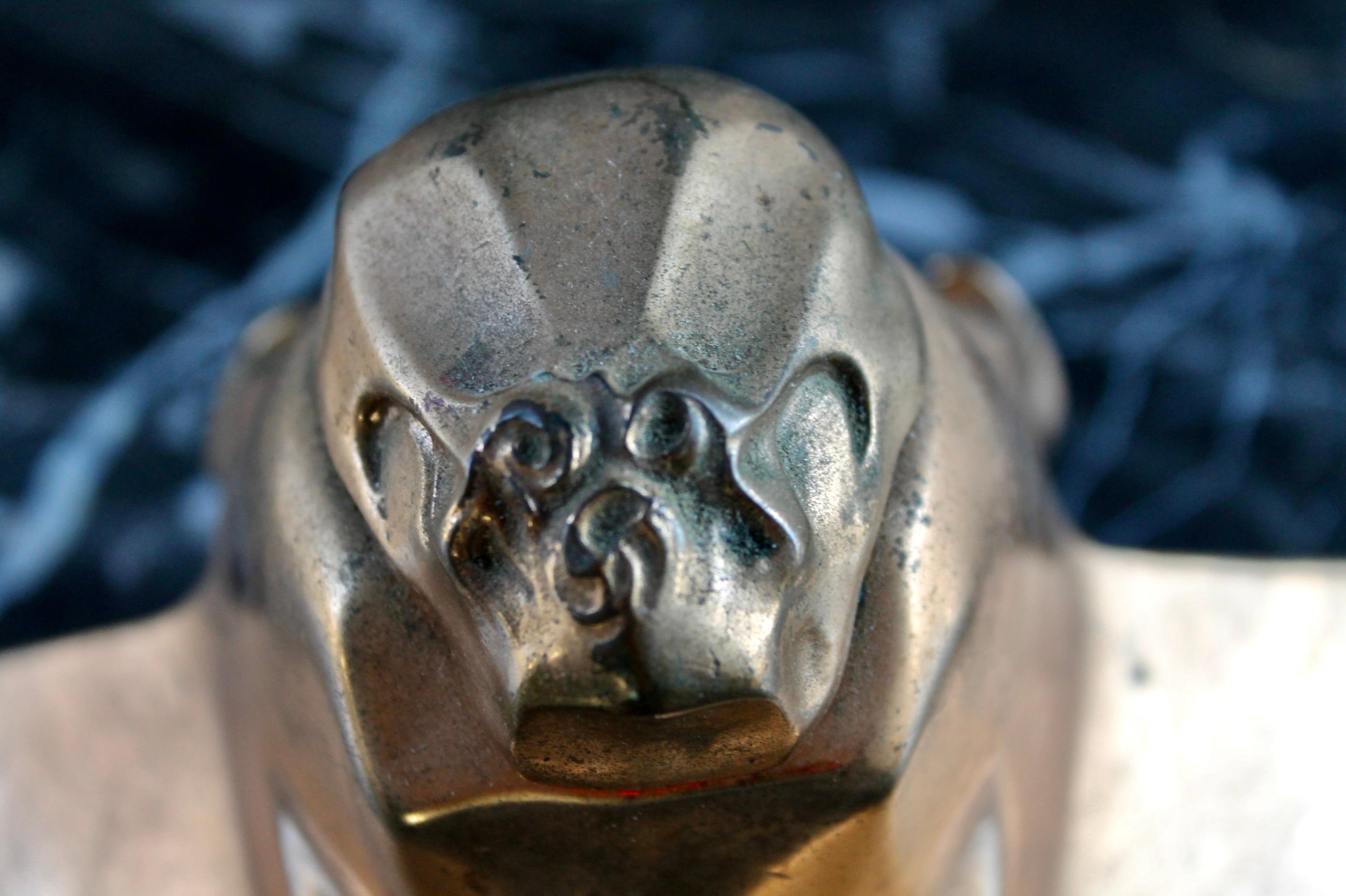Jugenstile Bronze Fledermaus Inkwell For Sale 2