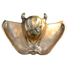 Jugenstile Bronze Fledermaus Inkwell