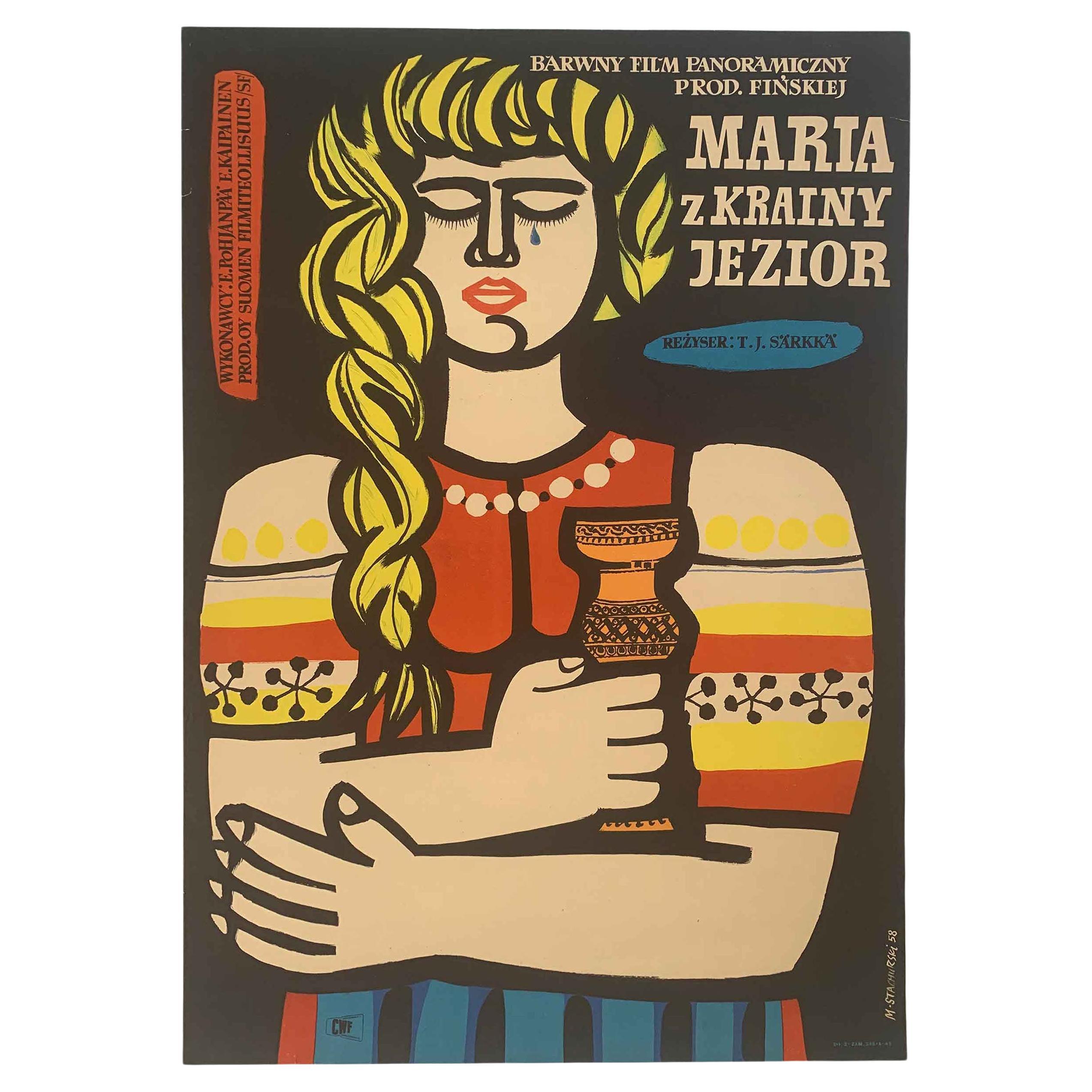 Juha, Vintage Polish Movie Poster by Marian Stachurski, 1958 For Sale