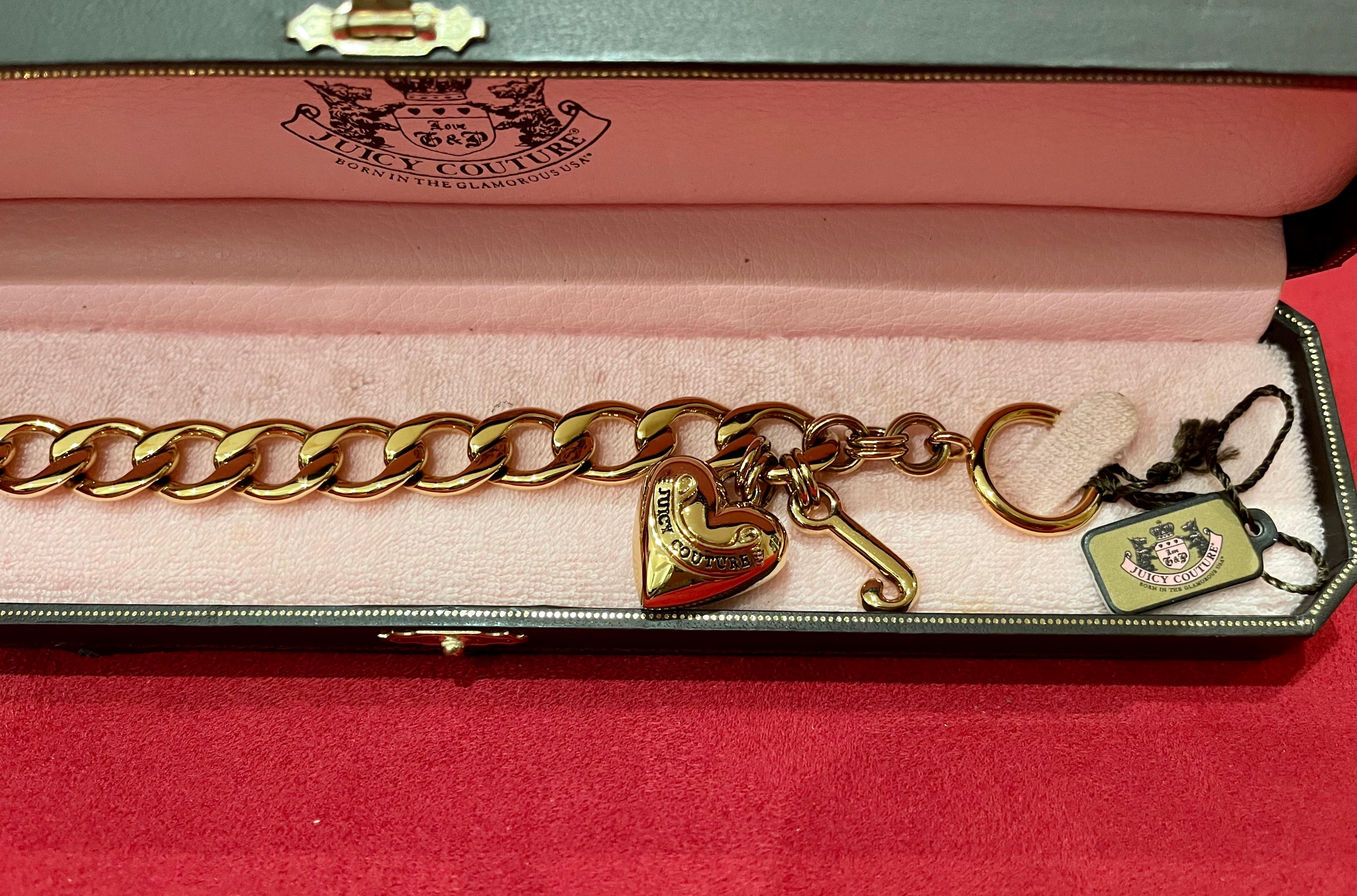 juicy couture gold heart bracelet