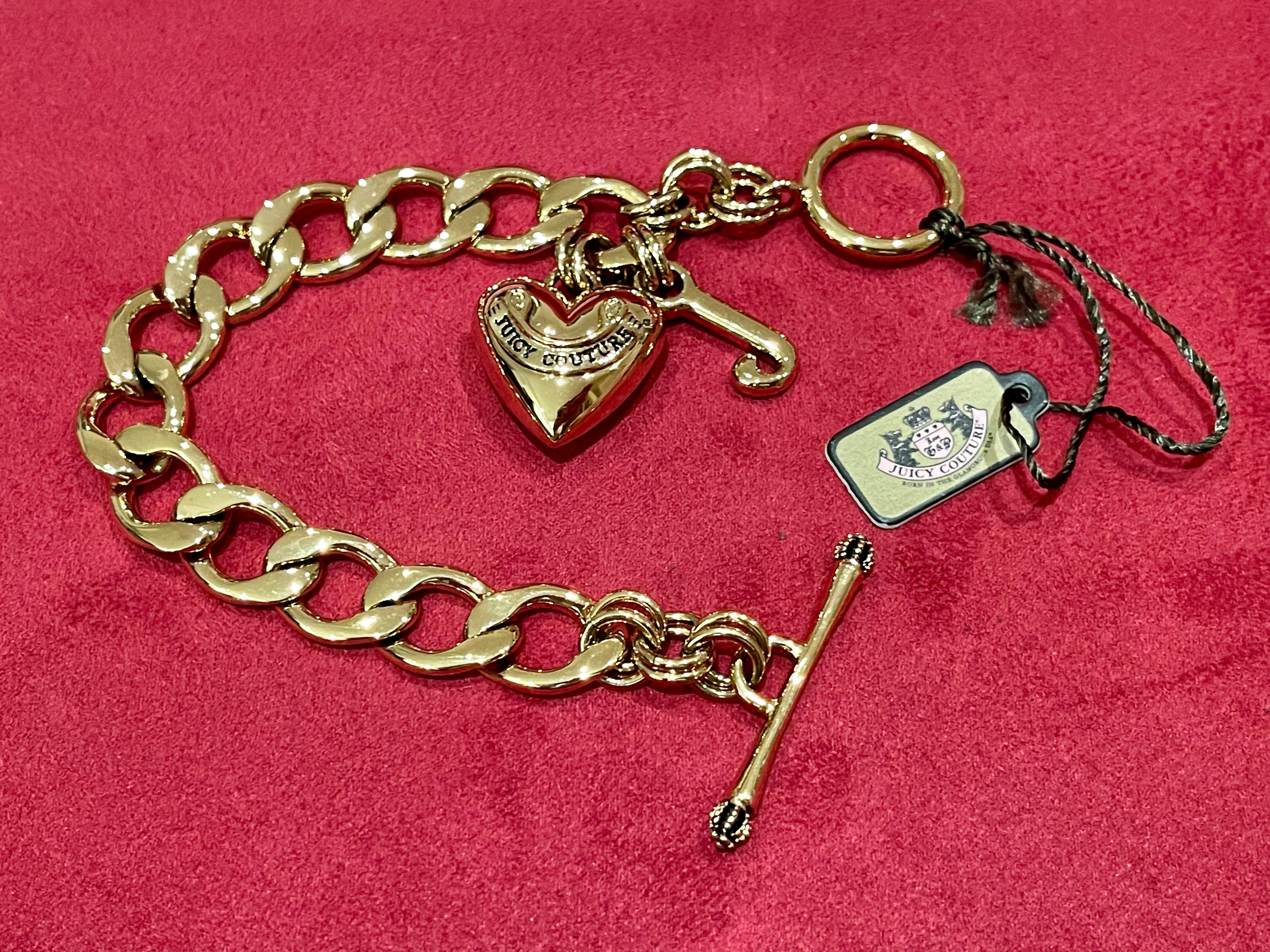 Juicy Couture, New Gold Plate Bracelet In Excellent Condition For Sale In Beaune, FR