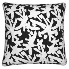 Juju - Coussin aquarelle en lin noir
