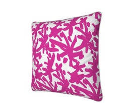 Juju Fuchsia Linen Watercolor Pillow