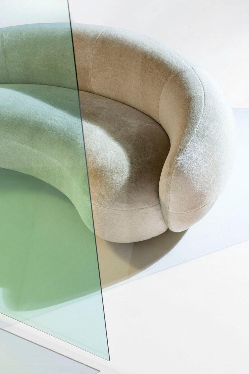 Italian Julep – Sofa in fabric by Jonas Wagell for Tacchini W 240 cm (94.49 in) in vendita