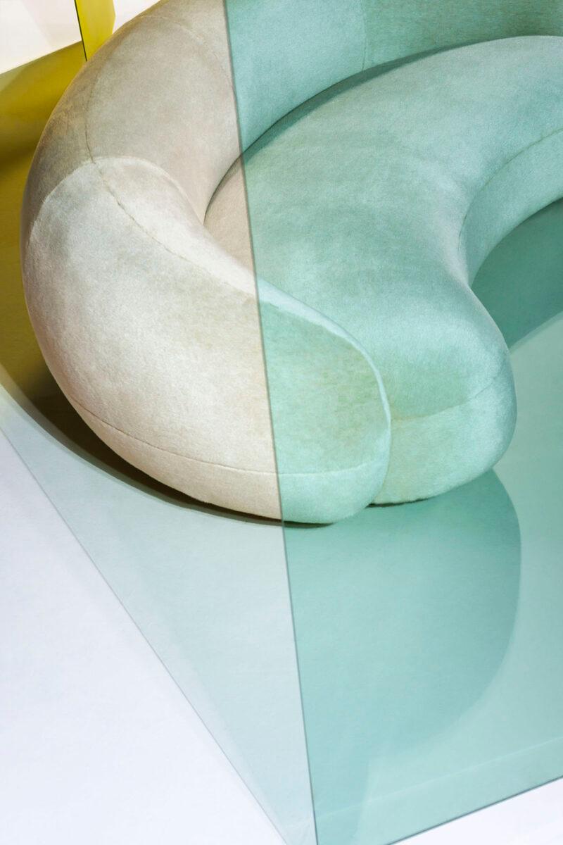 Tessuto Julep – Sofa in fabric by Jonas Wagell for Tacchini W 240 cm (94.49 in) in vendita