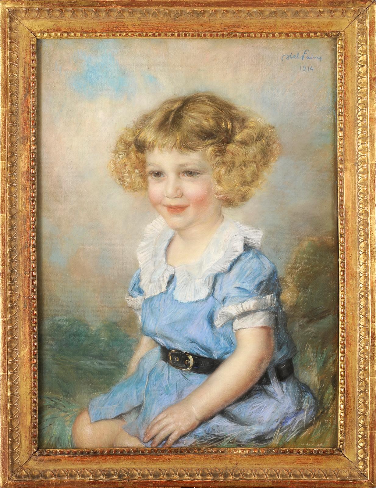 Jules-Abel Faivre Figurative Painting - Portrait of Roger Goldet (Goldschmidt) child