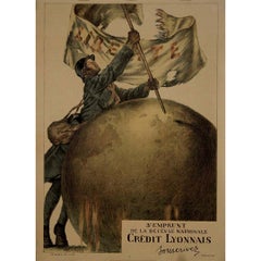 Cartel original de 1917 de Abel Faivre - 3e Emprunt de la Défense Nationale