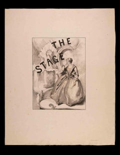 The Stage - Original Etching by Jules Adolphe Chauvet - 19th Century