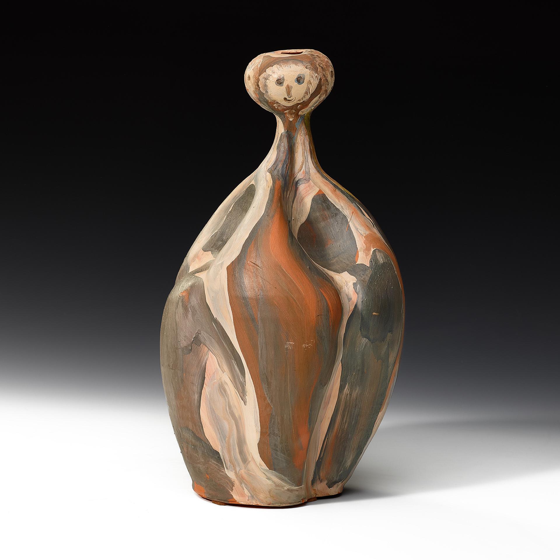 Bouteille Tête de femme - Sculpture de Jules Agard