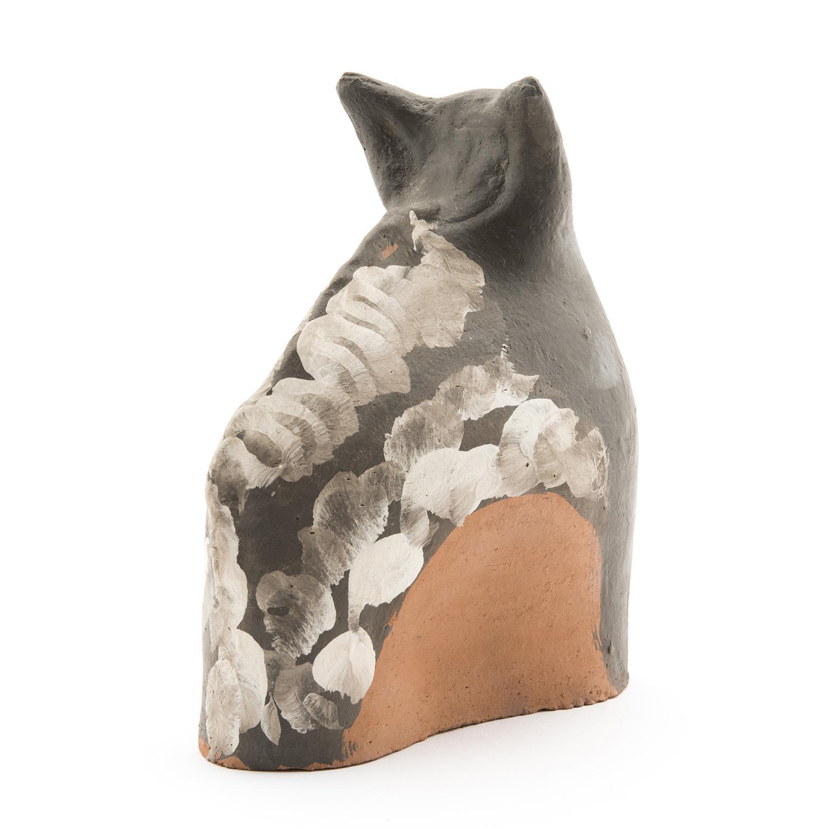 Jules AGARD, Cat Ceramic Sculpture, Vallauris, 1950s For Sale 1