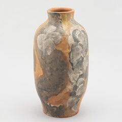 Vase en terre cuite à motifs floraux Jules Agard, Vallauris, années 1950, signé