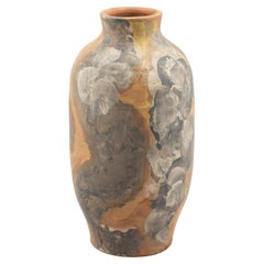 Vase en terre cuite à motifs floraux Jules Agard, Vallauris, années 1950, signé