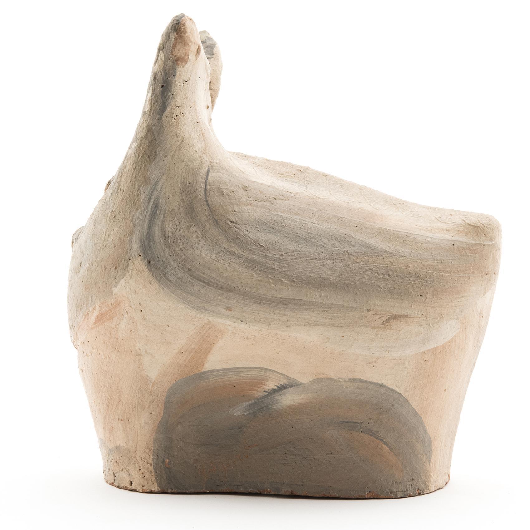 Français Sculpture zoomorphe de Jules Agard, Vallauris, signée