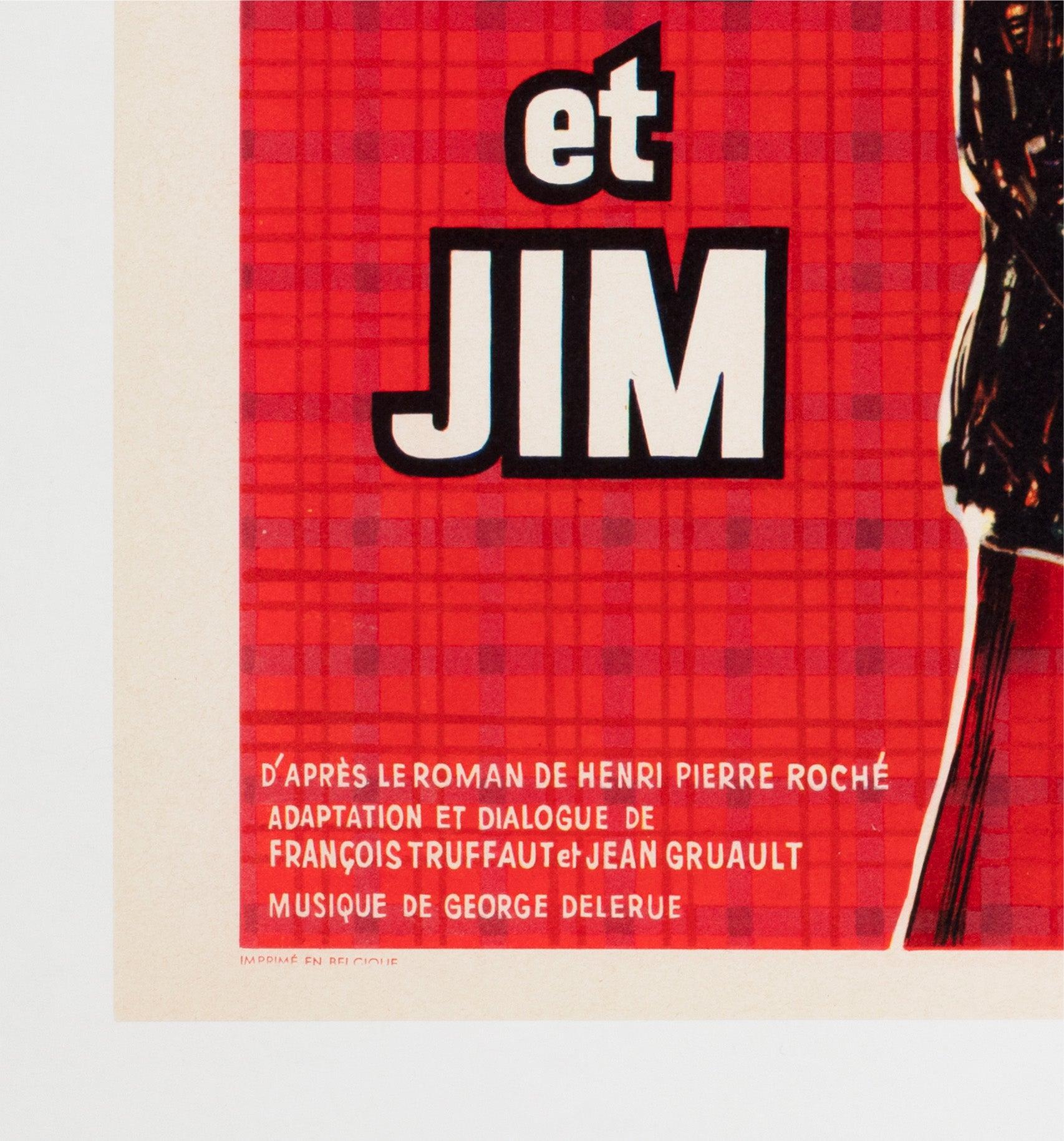 Jules und Jim 1962 Belgisches Filmplakat im Angebot 1