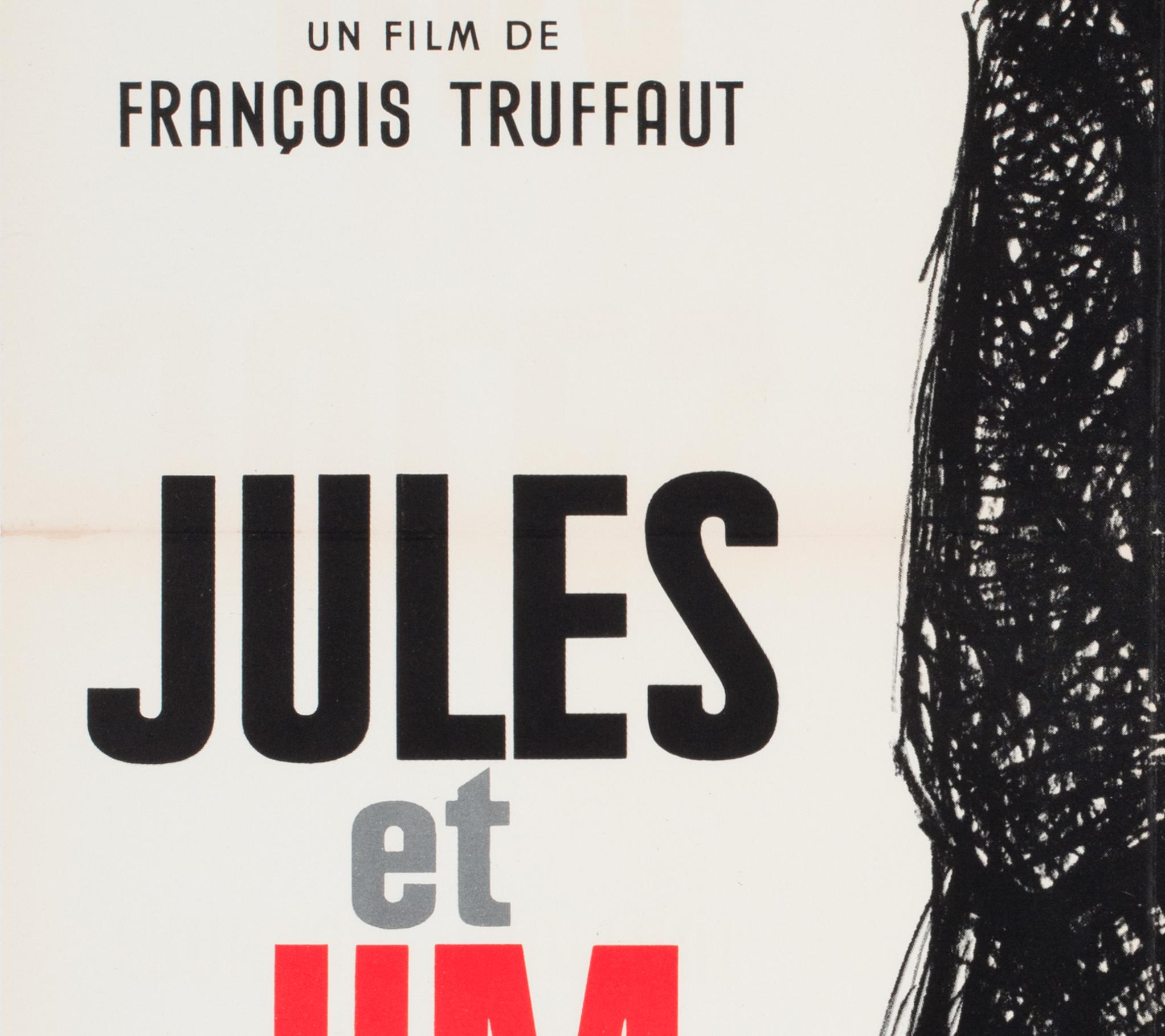 20th Century JULES AND JIM 1962 French Moyenne Film Movie Poster, CHRISTIAN BROUTIN For Sale