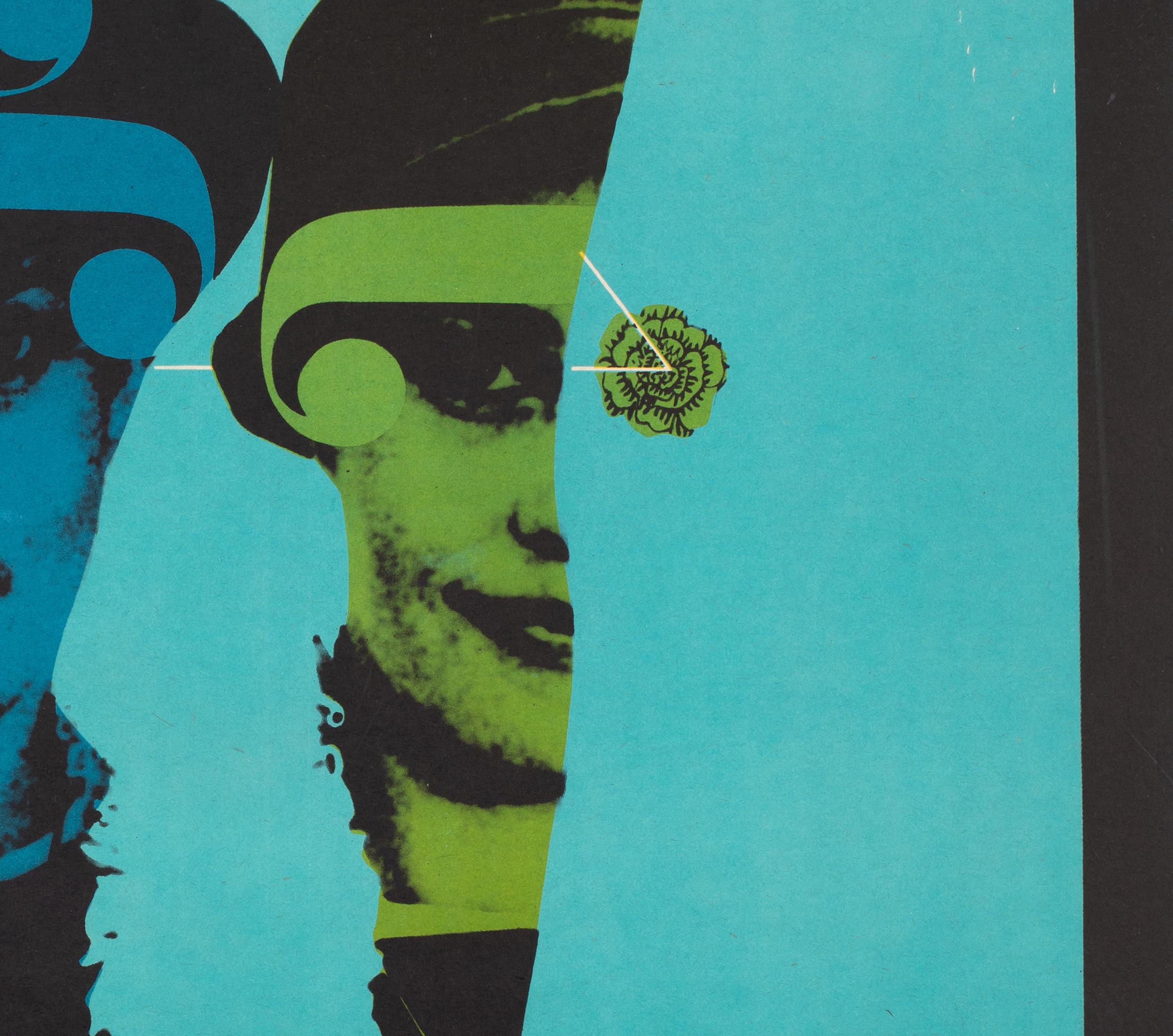 Jules and Jim Czech Film Movie Poster, Karel Vaca, 1967 Vintage Rare 1