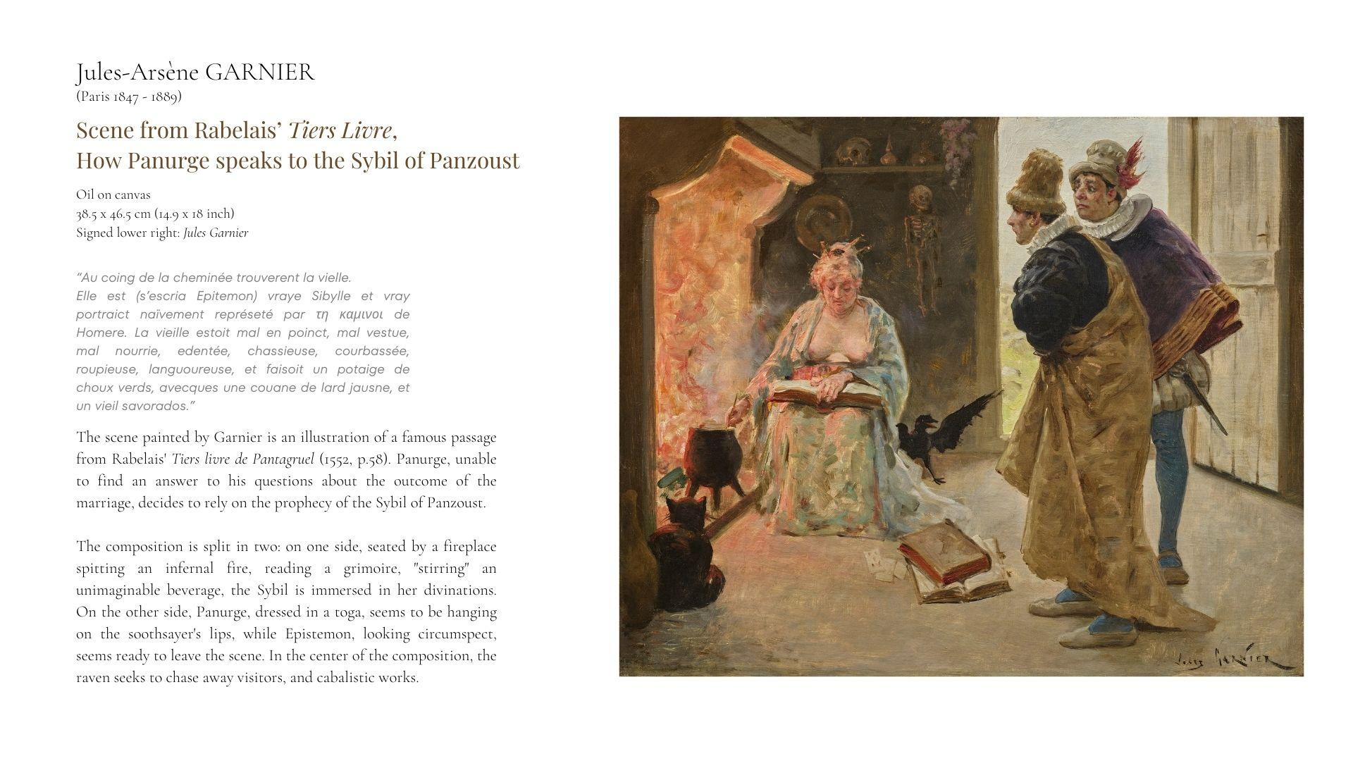 Rabelais - Come Panurge parlò alla Sibilla di Panzoust - Painting di Jules-Arsène Garnier