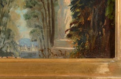 Classical Garden with Fountain, Romantic European Park Scene