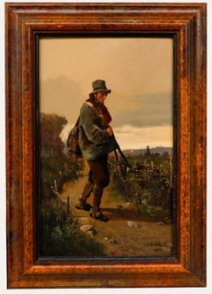 Linie Jules Bertrand Gélibert (1834-1916) - 1887 Öl, Der Wildhüter